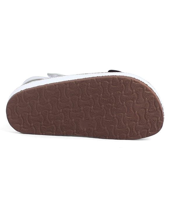 Pine Kids Solid Sandals with Velcro Closure - Brown