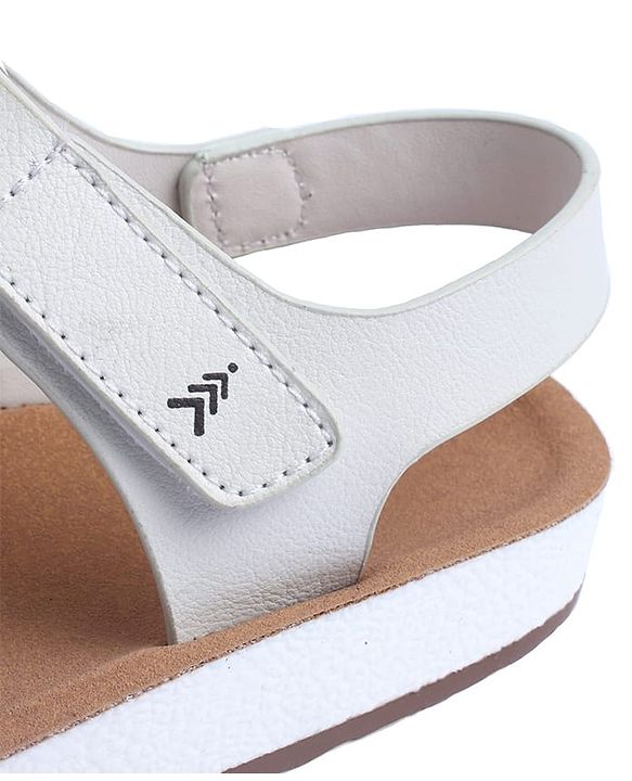 Pine Kids Solid Sandals with Velcro Closure - Brown