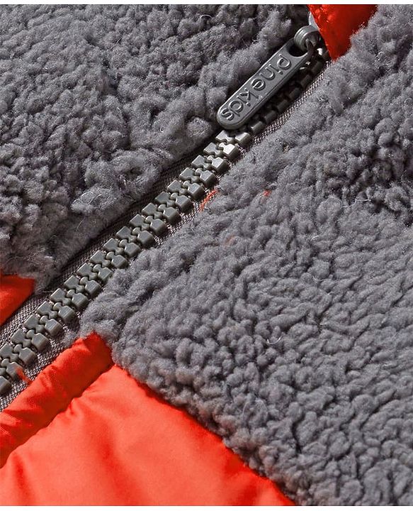 Pine Kids Woven Full Sleeves Solid Color Padded Jacket - Orange