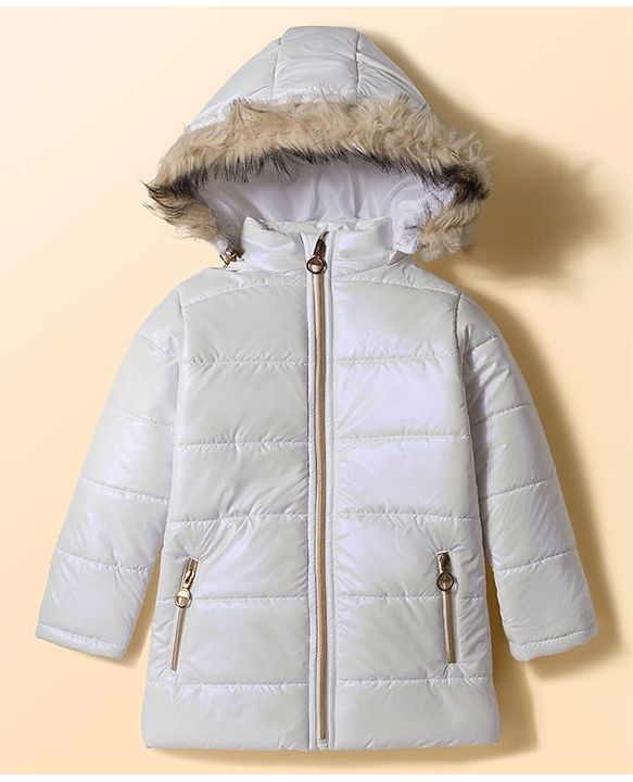 Pine Kids Cotton Woven Hoodies Full Sleeves Lavender 6-7 Years
