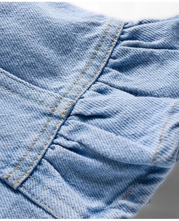 Pine Kids Cotton Woven Full Sleeves Solid Denim Jacket - Light Blue
