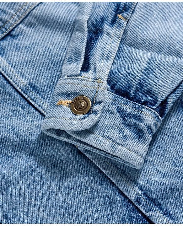 Pine Kids Cotton Woven Full Sleeves Solid Denim Jacket - Light Blue