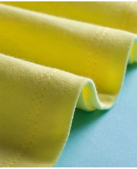 Babyhug Single Jersey Knit Sleeveless Solid Frock With Bloomer - Yellow