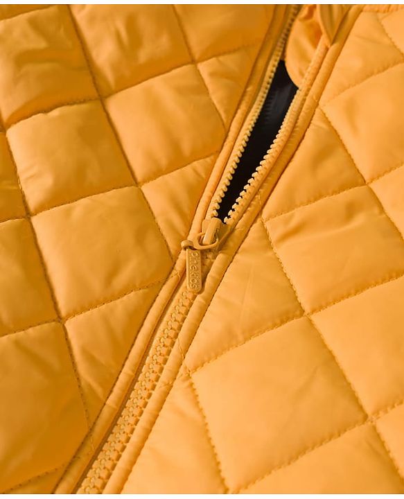 Pine Kids Woven Full Sleeves Solid Color Quilted Jacket - Gold