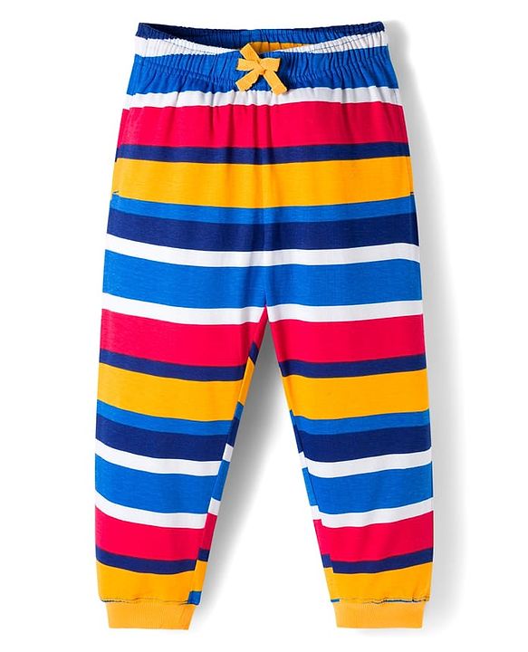 Pine Kids Cotton Knit Full Sleeves Co-ord Night Suit with Text Print - Multicolor