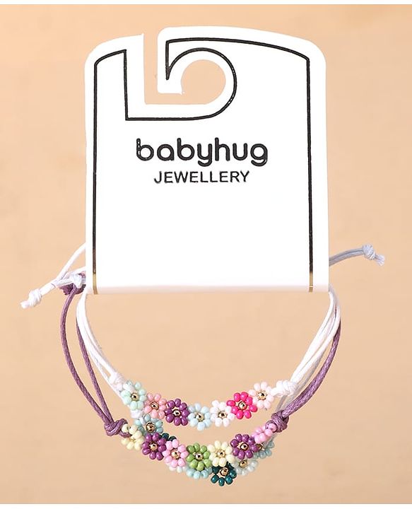 Babyhug Free Size Friendship Bands With Floral Design Pack Of 3 - Multi Colour