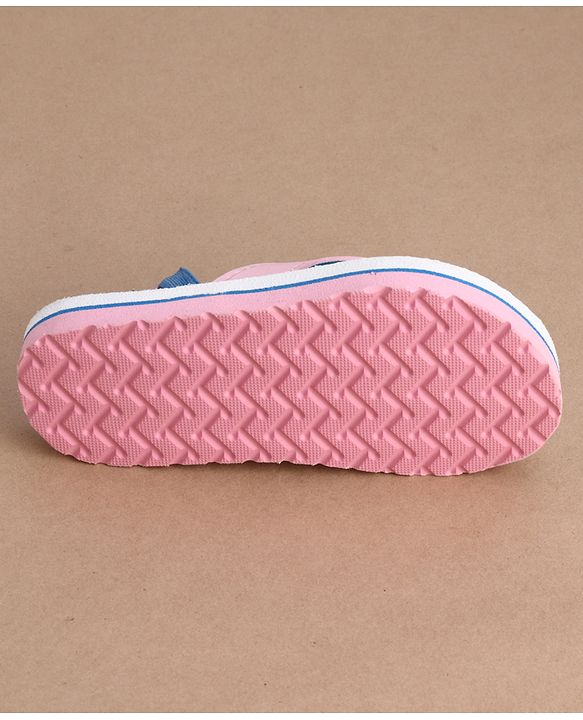 Cute Walk by Babyhug Flip Flops With Dino & Butterfly Print - Pink