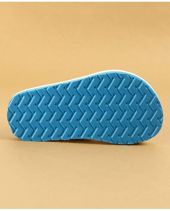 Cute Walk by Babyhug Flip Flops with Back Strap Closure & Jungle Safari Theme Print - Blue