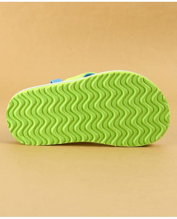 Cute Walk by Babyhug Dino Printed Flip Flops with Back Strap Closure  - Green & Grey