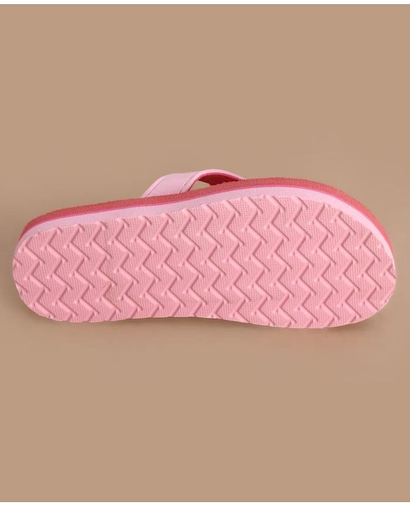 Cute Walk by Babyhug Slip On Flip Flops with Floral & Honey Bee Print - Peach