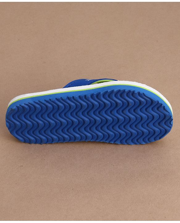 Cute Walk by Babyhug Flip Flops With Vehicle Print - Blue
