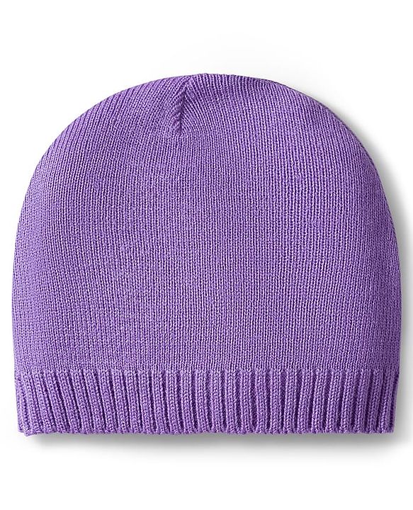 Babyhug Knit Full Sleeves Sweater Set with Cable Knit Design & Cap - Lavender