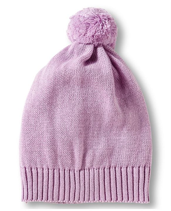 Babyhug Cotton Knit Full Sleeves Pullover Sweater Set with Cap & Floral Design - Lavender
