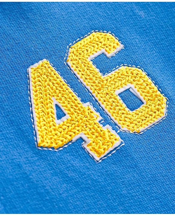Babyhug Cotton Knit Full Sleeves Hooded Sweatjacket With Text Print - Blue
