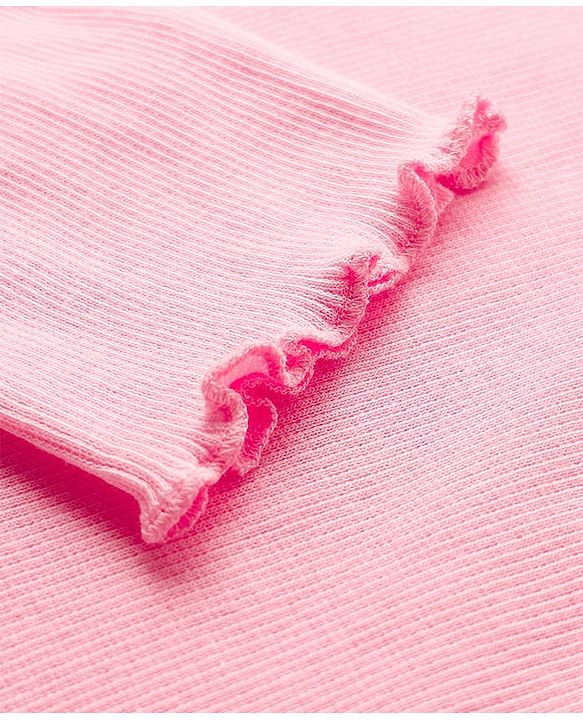 Babyhug Cotton Knit Full Sleeves Turtle Neck Winter T-Shirt - Pink