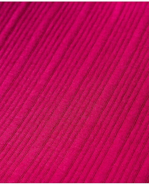 Babyhug Knit Full Sleeves Solid Pullover Thermal Set with Vest - Dark Pink
