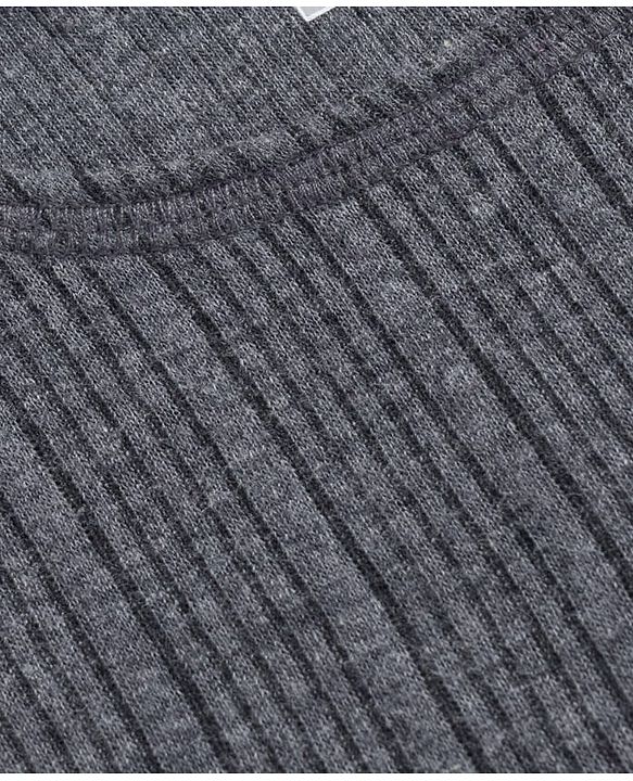Babyhug Knit Sleeveless Solid Color Thermal Inner Wear Vest - Grey