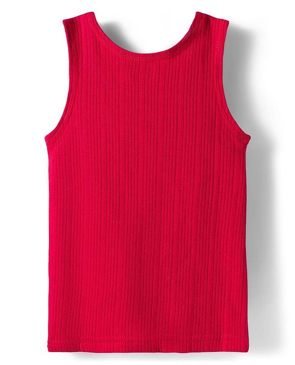Babyhug Knit Sleeveless Solid Thermal Vest - Red