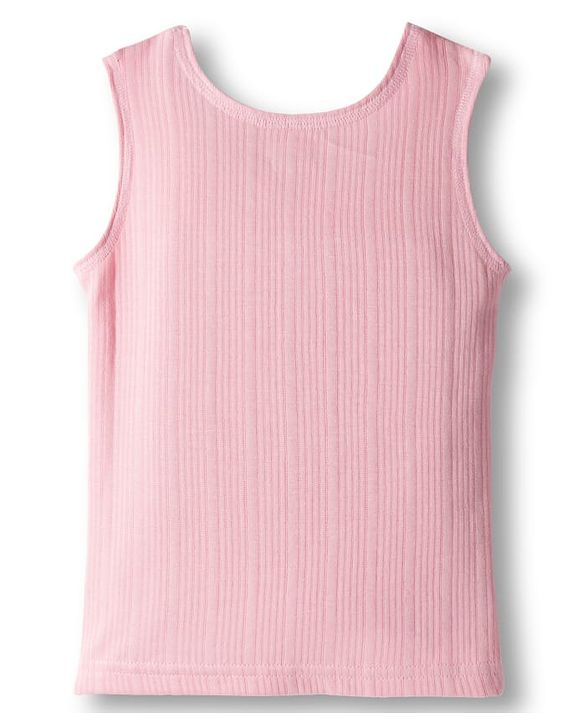 Babyhug Knit Sleeveless Solid Color Thermal Inner Vest -  Pink