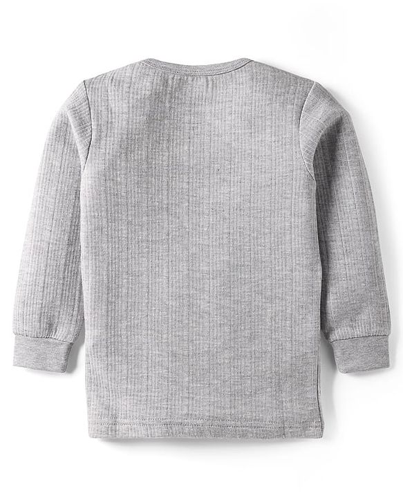 Babyhug Full Sleeves Solid Color Thermal Vests Pack of 2 - Grey
