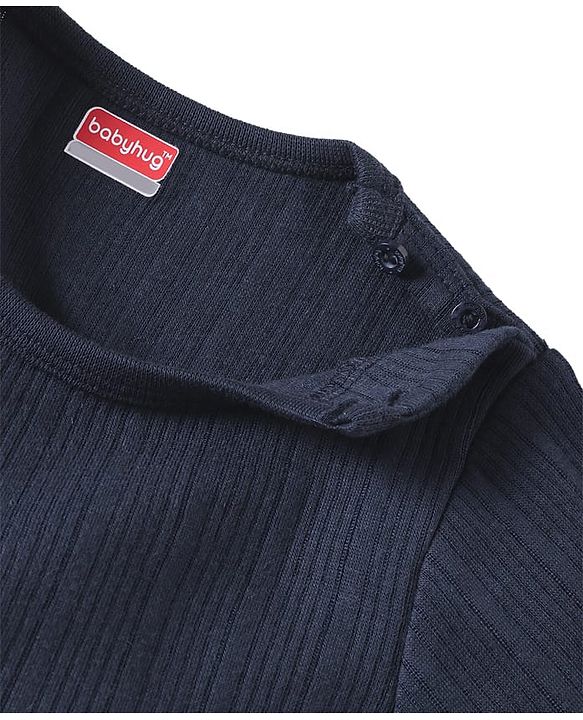 Babyhug Full Sleeves Solid Color Thermal Vest Pack of 2 - Red & Navy Blue