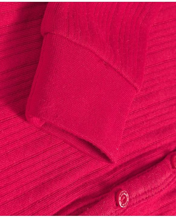 Babyhug Cotton Knit Full Sleeves Solid Colour Thermal Vest - Red