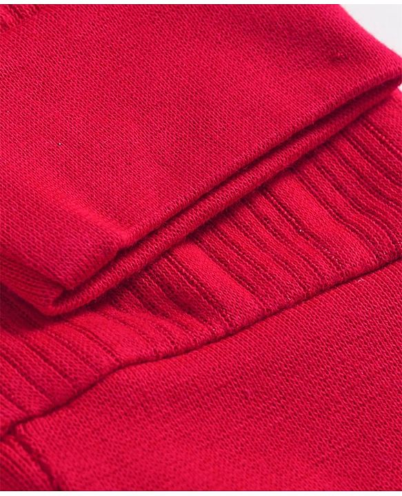 Babyhug Cotton Knit Full Length Thermal Wear Solid Colour Legging - Red