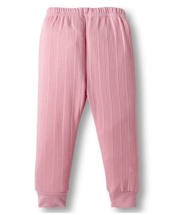 Babyhug Knit Full Length Solid Color Thermal Inner Wear Legging - Pink