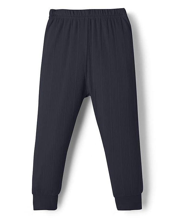 Babyhug Knit Full Length Solid Thermal Inner Wear Legging - Navy Blue