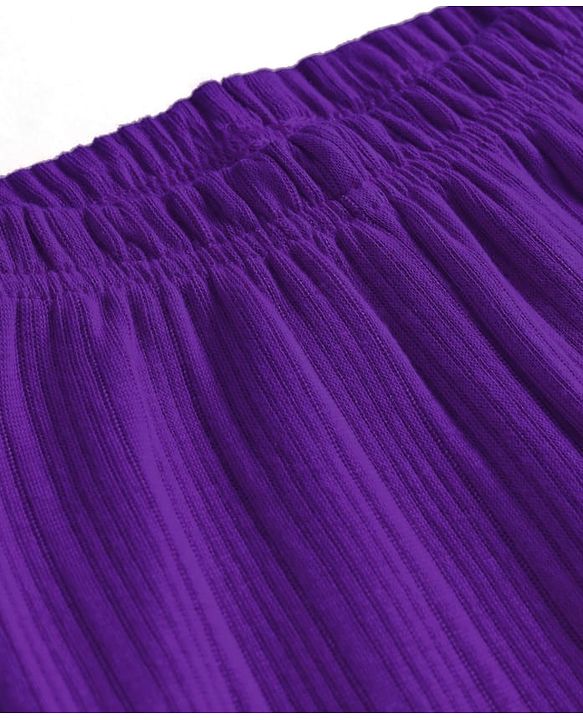 Babyhug Knit Full Length Solid Color Thermal Pants - Purple