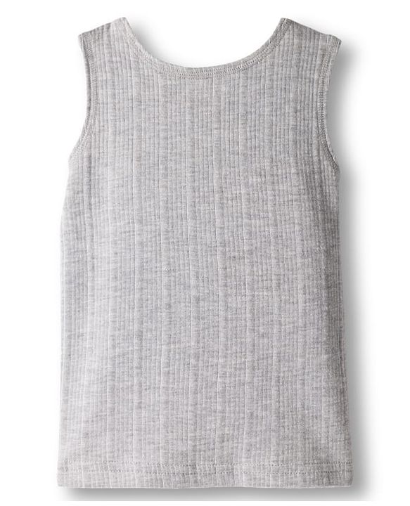 Babyhug Knit Sleeveless Solid Color Thermal Inner Vests Pack Of 2 -  Grey & Light Grey