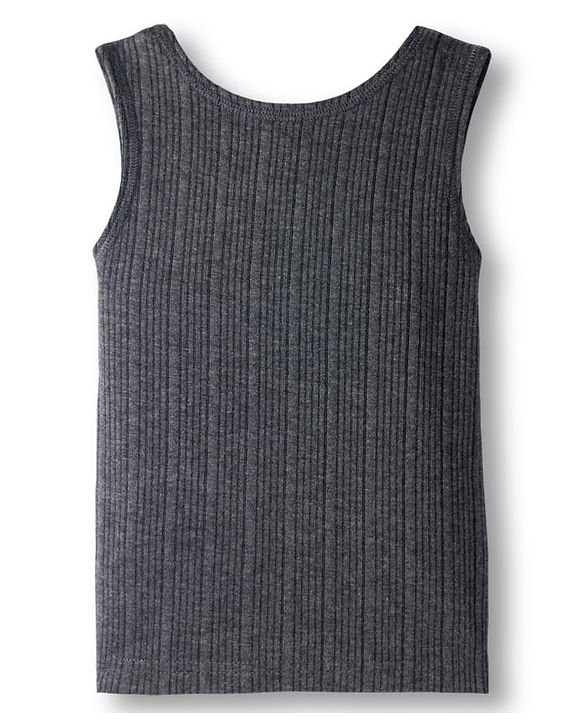 Babyhug Knit Sleeveless Solid Color Thermal Inner Vests Pack Of 2 -  Grey & Light Grey