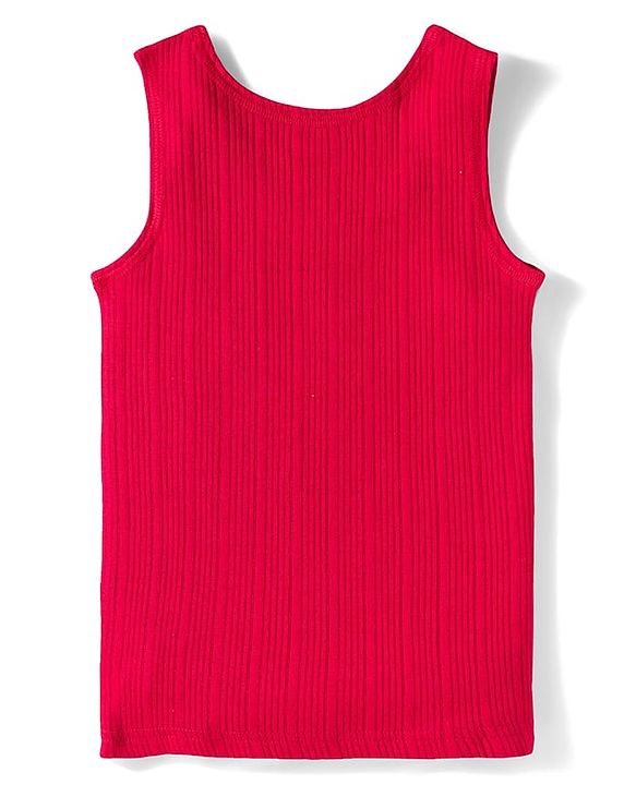 Babyhug Knit Solid Color Thermal Vests Pack of 2 - Red & Navy Blue