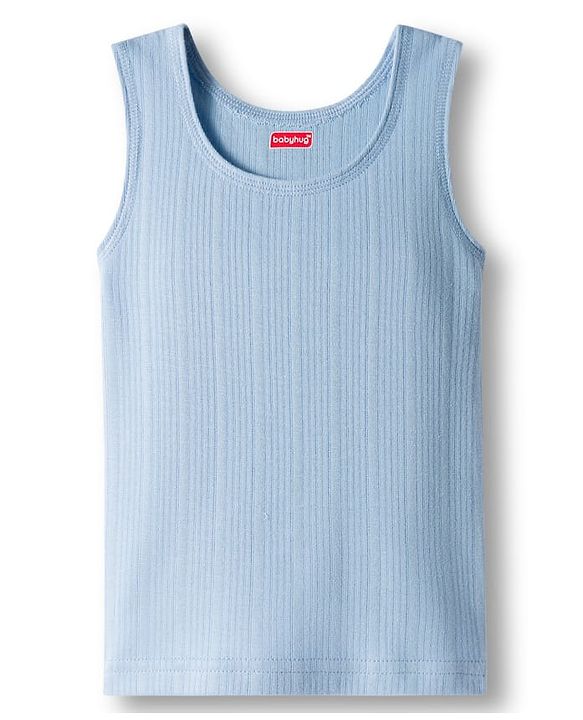 Babyhug Knit Sleeveless Solid Color Thermal Inner Vests Pack Of 2 -  Pink & Light Blue