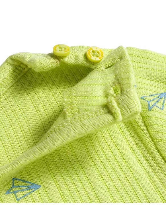Babyhug Knit Full Sleeves Pullover & Sleeveless Thermal Vest & Pant Set with Origami Plane Print - Green