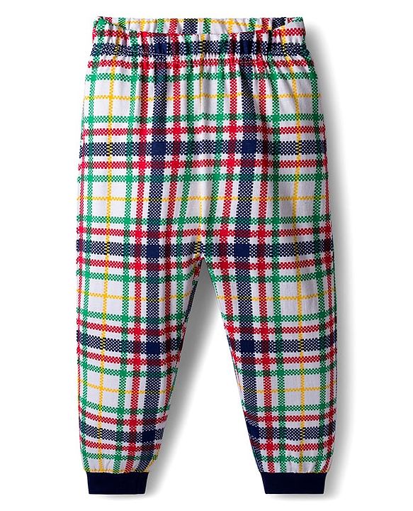 Babyhug Cotton Knit Full Sleeves Night Suit With Santa Print - Navy Blue