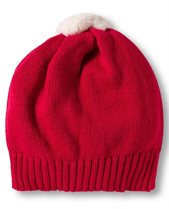Babyhug Cotton Knit Full Sleeves Sweater Set with Cap  & Stripes - Red