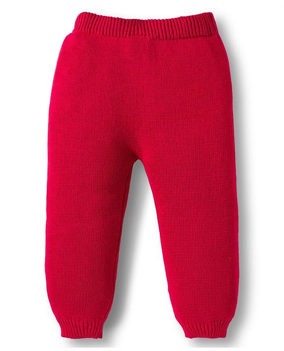 Babyhug Cotton Knit Full Sleeves Pullover Sweater Set with Cap & Cable Knit Design - Red