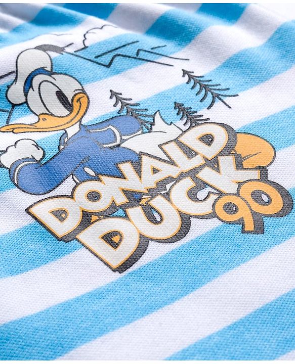 Babyhug Disney Interlock Knit Full Length Diaper Leggings With Donald Duck Graphics Pack Of 3 - Light Blue Sea Green & Yellow