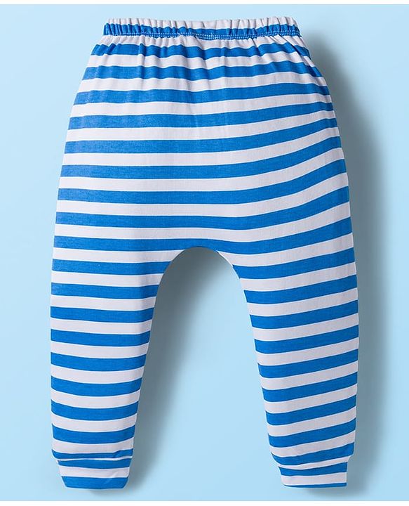 Babyhug Disney Interlock Knit Full Length Diaper Leggings With 101 Dalmatians Graphics Pack of 3 - Blue White & Sea Green