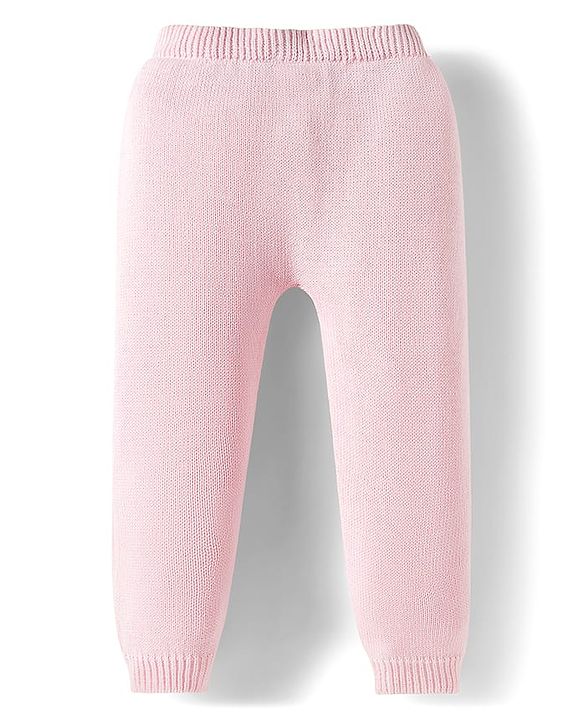 Babyhug Cotton Knit Full Sleeves Pullover Sweater Set with Cap & Cable Knit Design - Pink