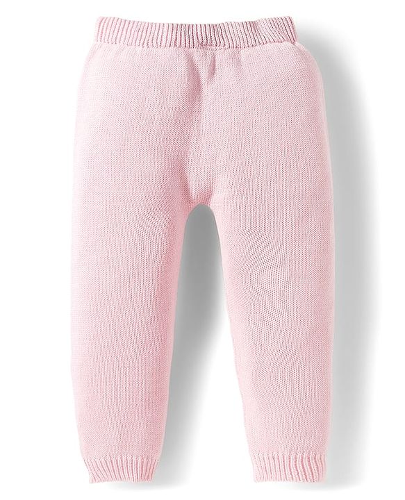 Babyhug Cotton Knit Full Sleeves Pullover Sweater Set with Cap & Cable Knit Design - Pink