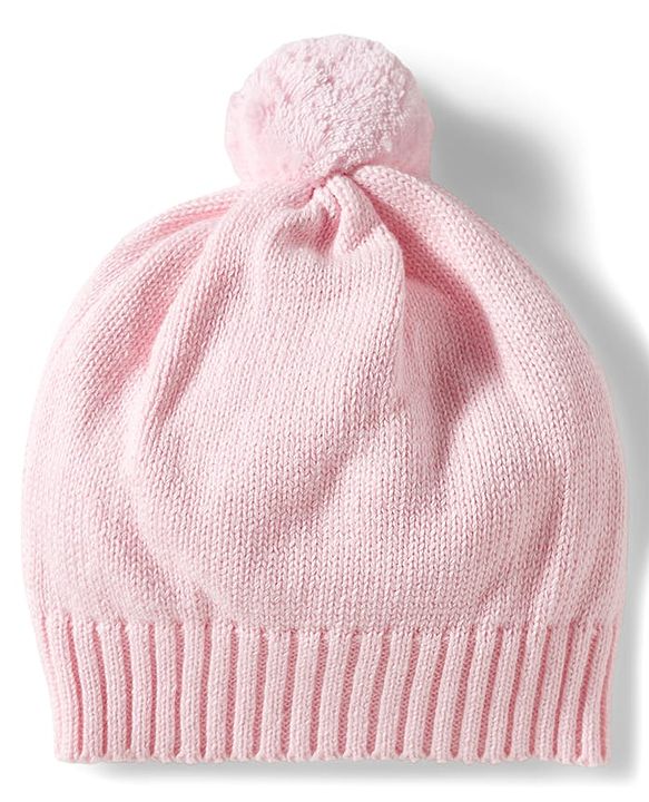 Babyhug Cotton Knit Full Sleeves Pullover Sweater Set with Cap & Cable Knit Design - Pink
