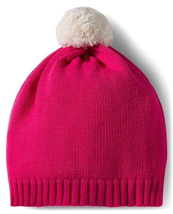 Babyhug Cotton Knitted Full Sleeves Sweater Set With Floral Design & Cap - Pink & White
