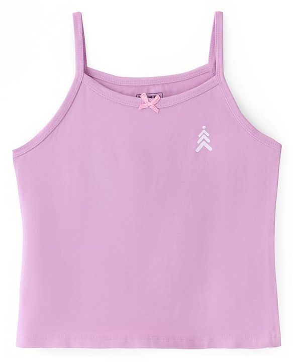 Pine Kids Cotton Lycra Knit Sleeveless Solid Color Slips Pack of 3 ( Color May Vary)