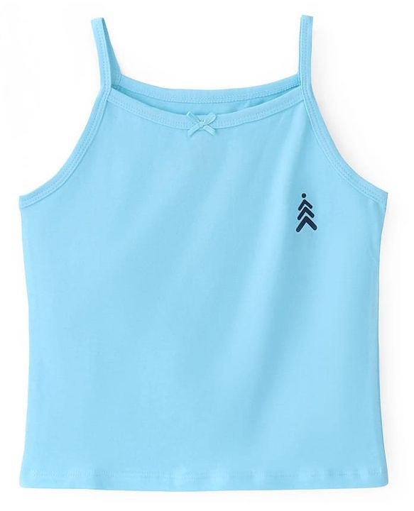 Pine Kids Cotton Lycra Knit Sleeveless Solid Color Slips Pack of 3 ( Color May Vary)