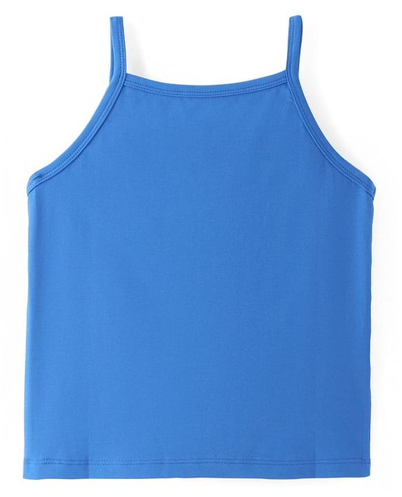 Pine Kids Cotton Lycra Knit Sleeveless Solid Color Slips Pack of 3 (Color May Vary)