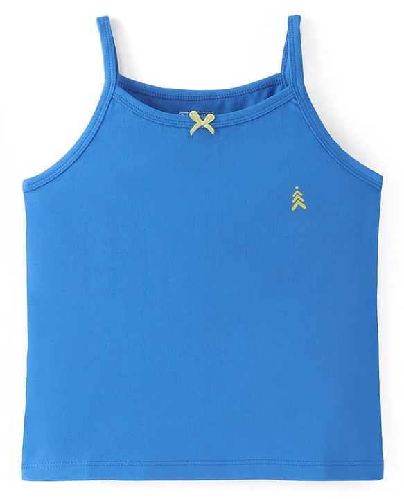 Pine Kids Cotton Lycra Knit Sleeveless Solid Color Slips Pack of 3 (Color May Vary)