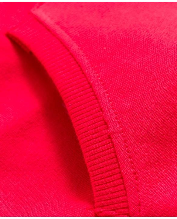 Babyhug Cotton Knit Full Sleeves Sweatshirt with Peter Pan Collar Floral Embroidery & Kangaroo Pocket - Red