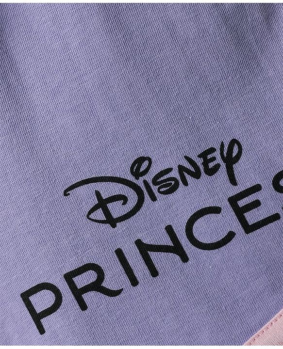 Pine Kids Disney Single Jersey Knit Half Sleeves Shorts Night Suit with Disney Princess Graphics - Pink & Lilac